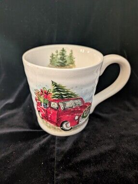 Holiday Red Truck Ceramic Coffee Mug - Unbranded